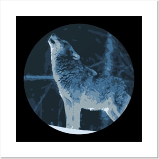 Wolf Howling Posters and Art